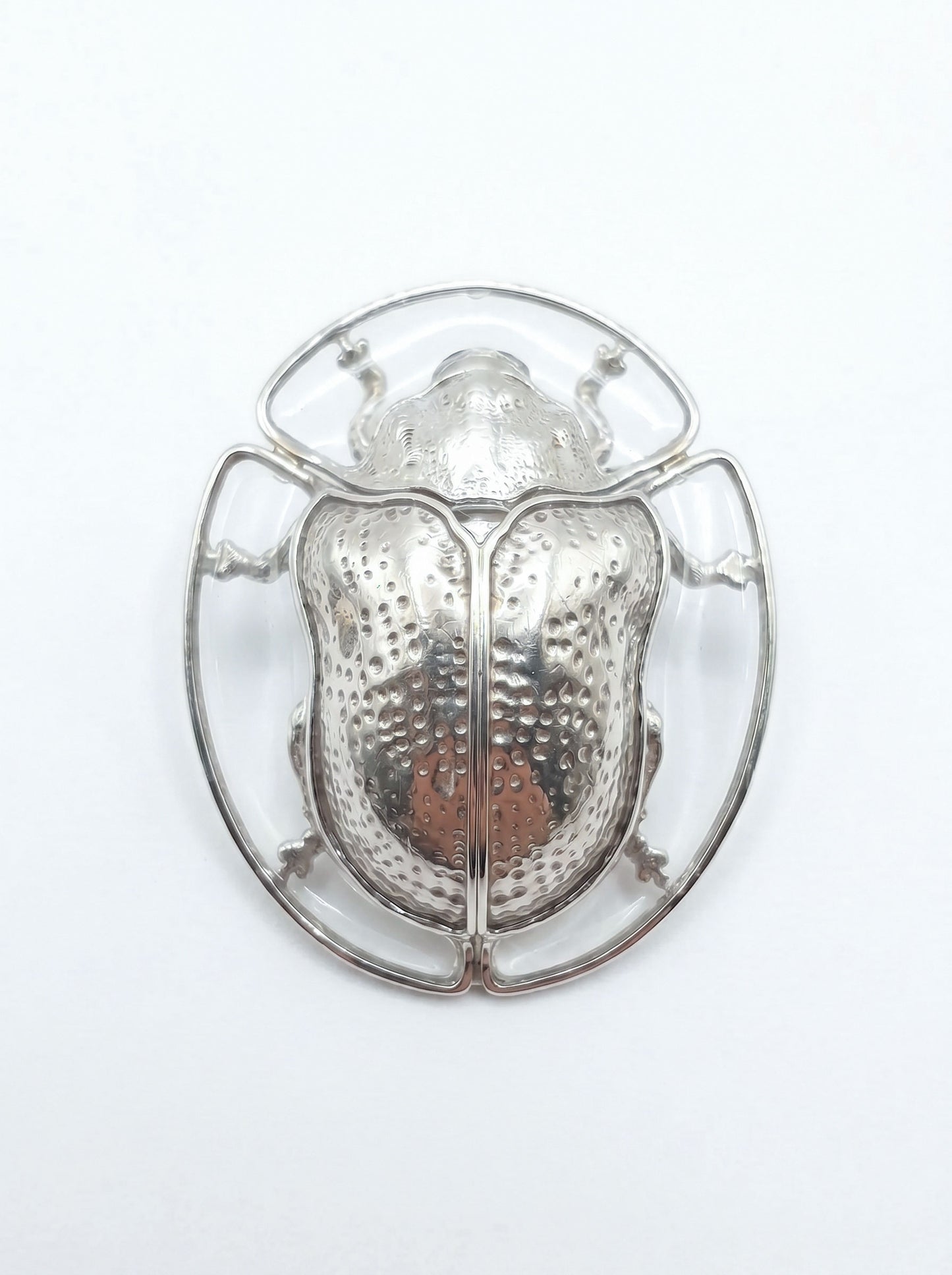 Tortoise Beetle Pendant, Plique‑à‑Jour Enamel in Sterling Silver or 14k Gold‑Plated - Earrings