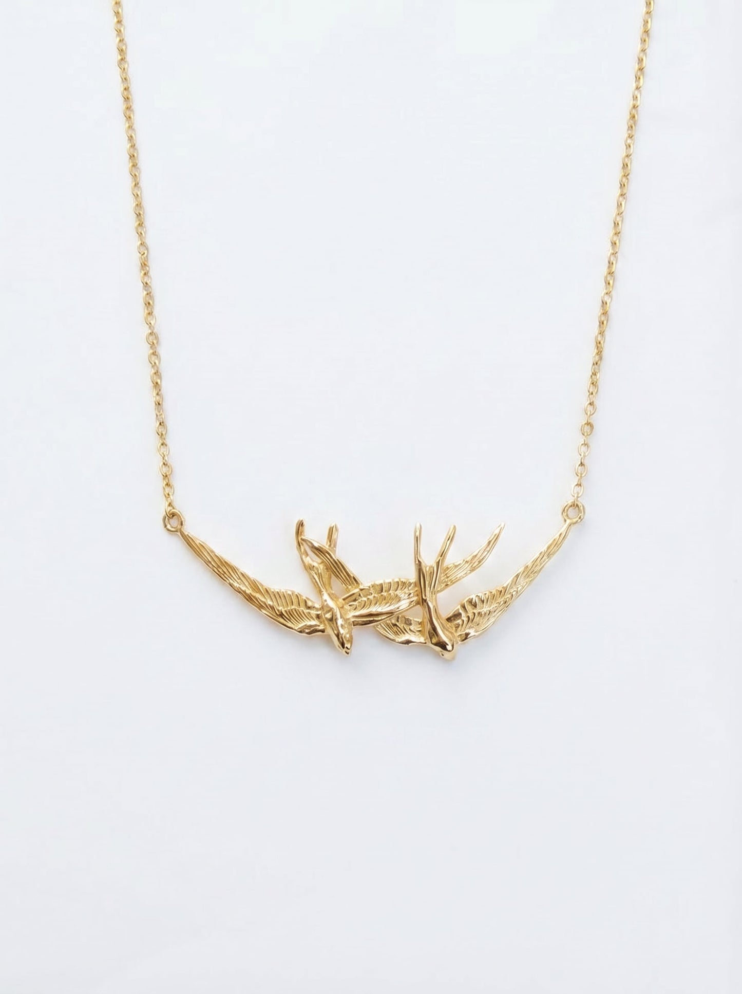 Swallow Flight Necklace – Sterling Silver, Rose Gold, or 14k Gold‑Plated