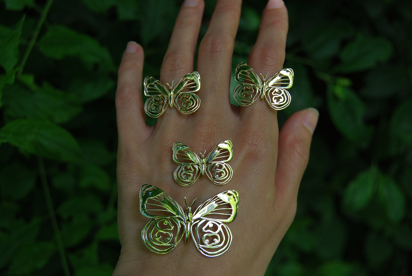 Eighty-eight Butterfly Ring | Sterling Silver Nature Jewelry by Anna Reikher