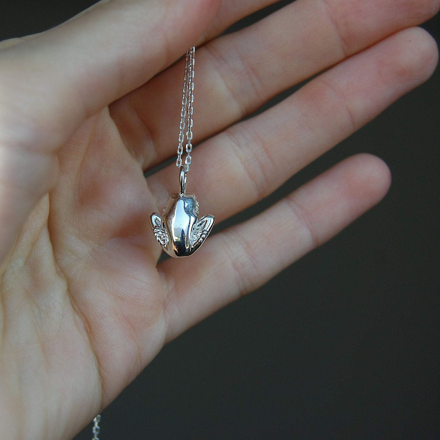 Embryo Yoga Pose Frog Pendant