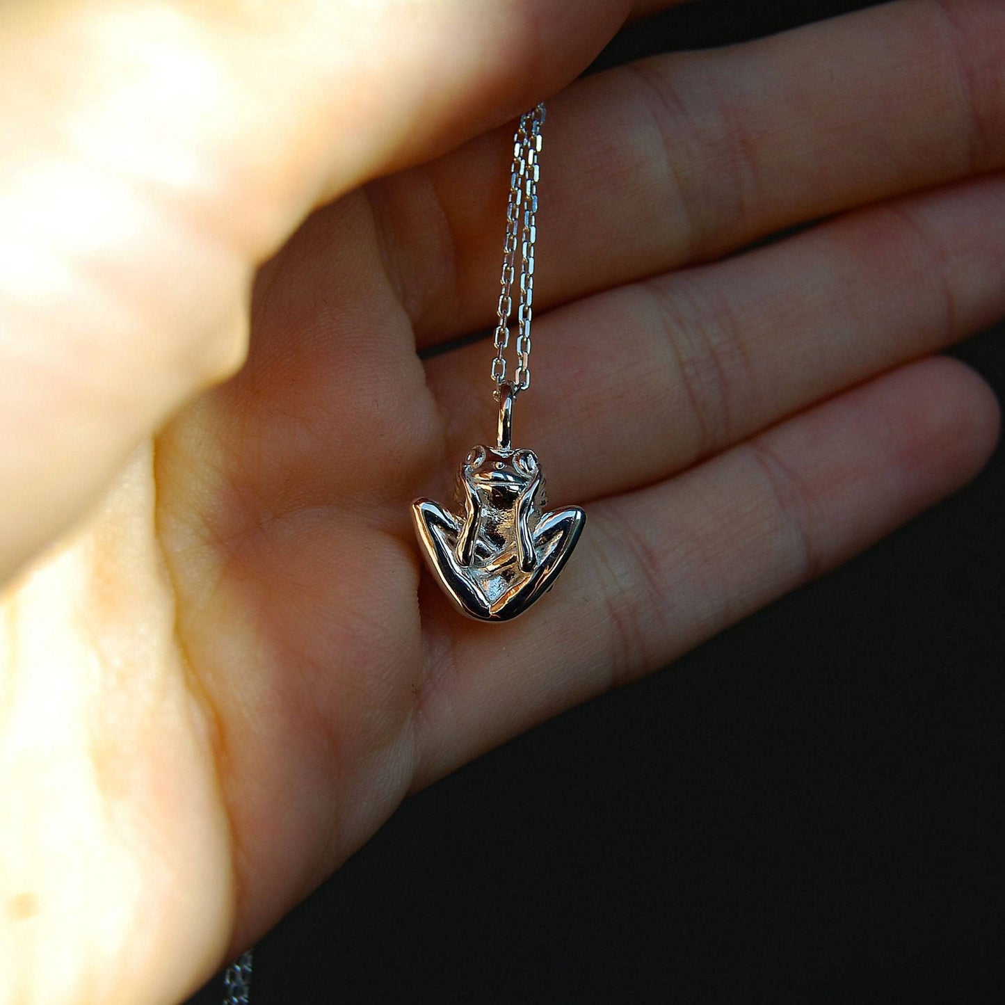 Embryo Yoga Pose Frog Pendant