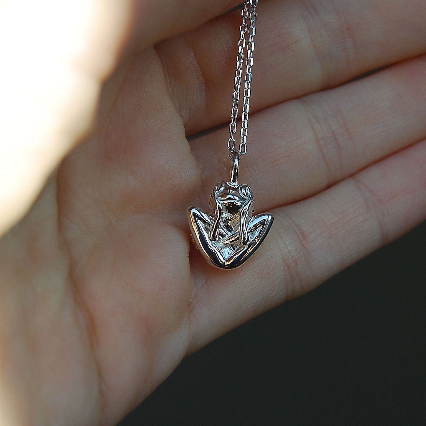 Embryo Yoga Pose Frog Pendant