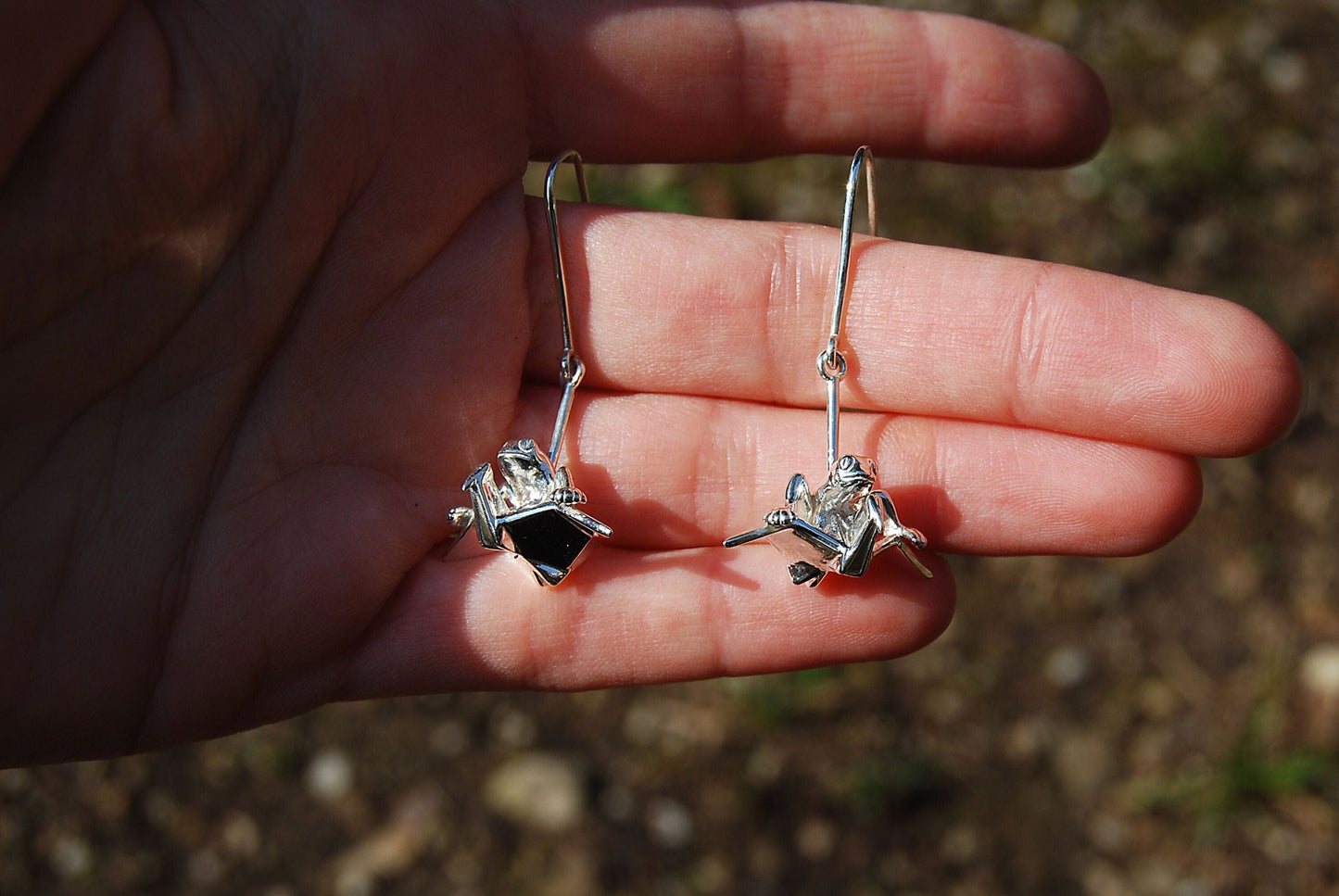 Origami Drop Crane earrings