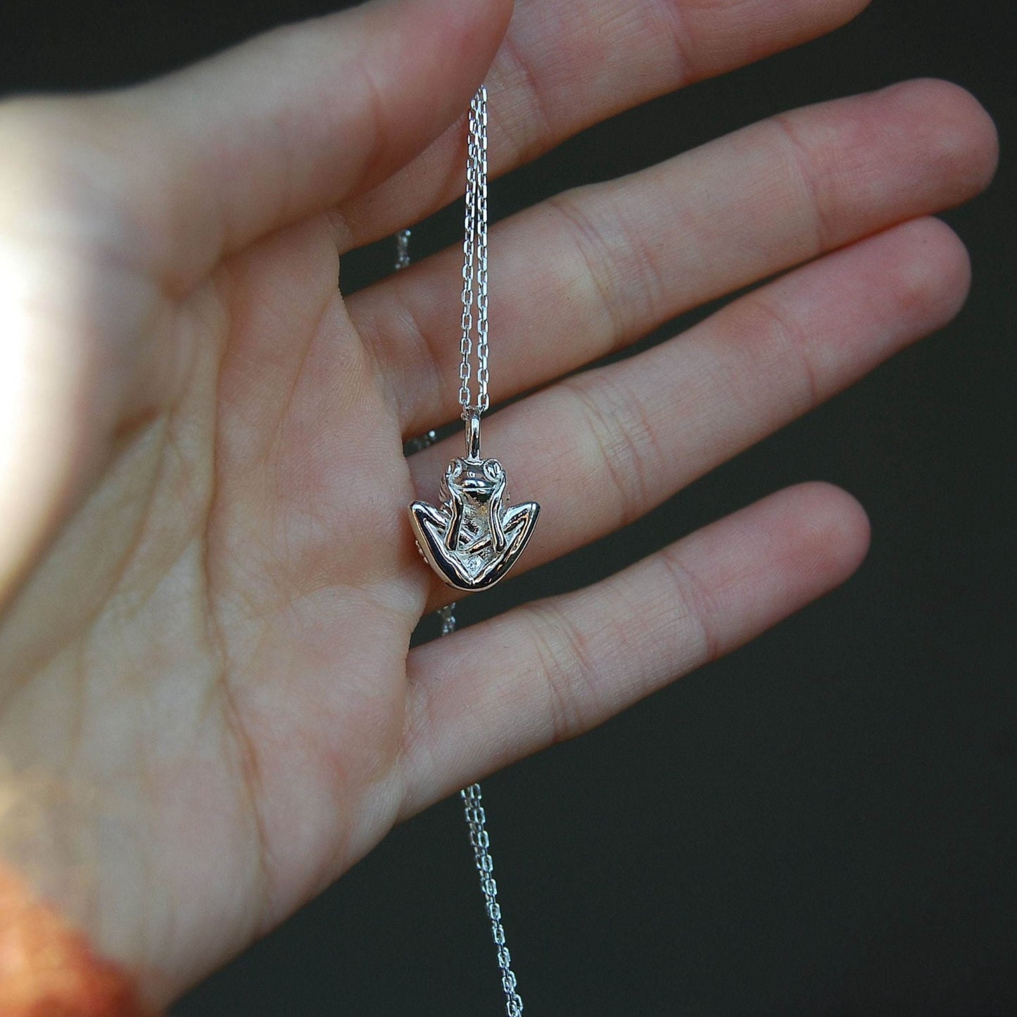 Embryo Yoga Pose Frog Pendant