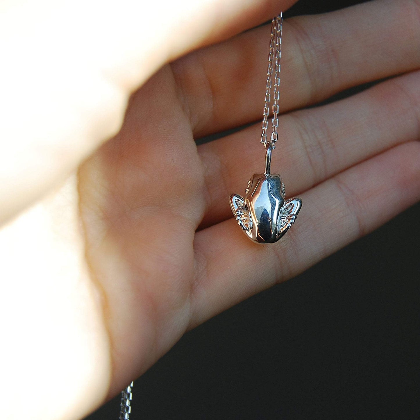 Embryo Yoga Pose Frog Pendant