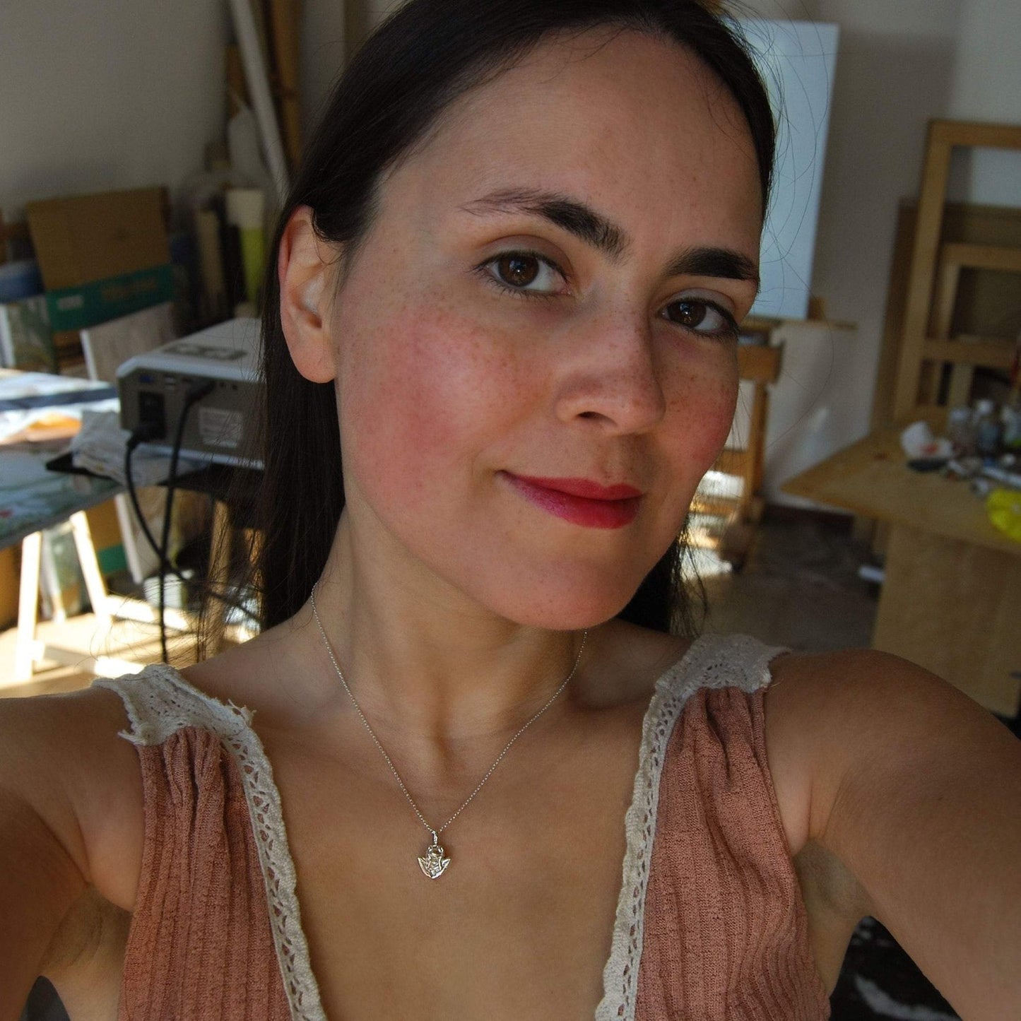 Embryo Yoga Pose Frog Pendant