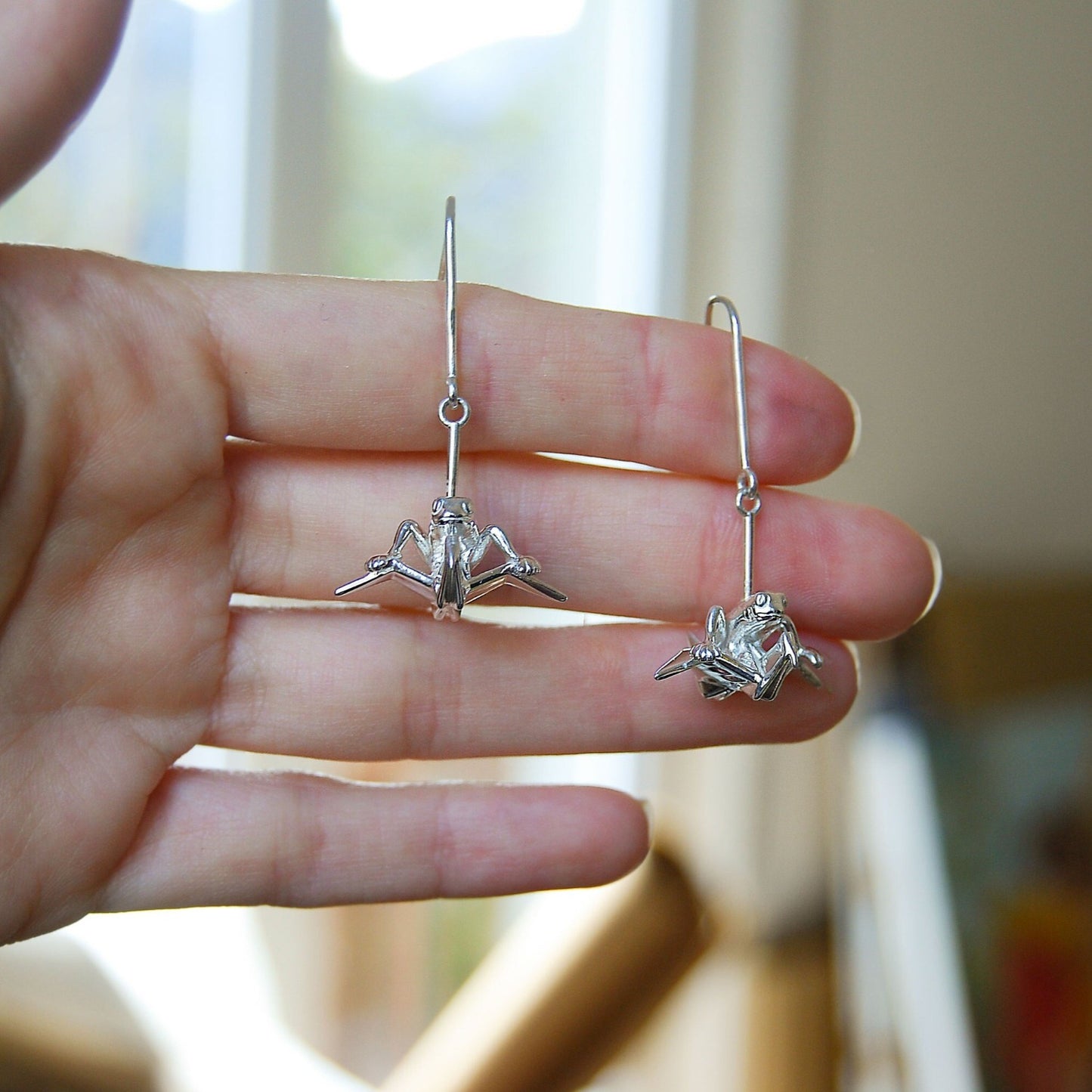 Origami Drop Crane earrings