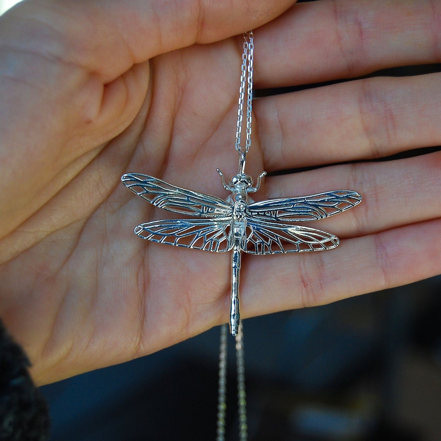 Dragonfly Pendant – Nature-Inspired Jewelry in Sterling Silver or Gold